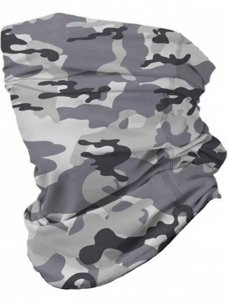 Balaclavas 12 in 1 Multifunctional Headwear Face Mask Neck Gaiter Camo Collection - Classic Arctic Camo - CW197LS2Y8C $21.60