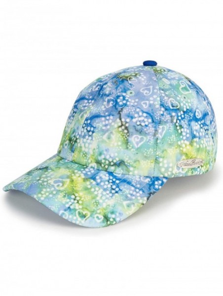 Baseball Caps Print Baseball Hat - Blue & Green Batik - CX18OCKDSNN $32.32