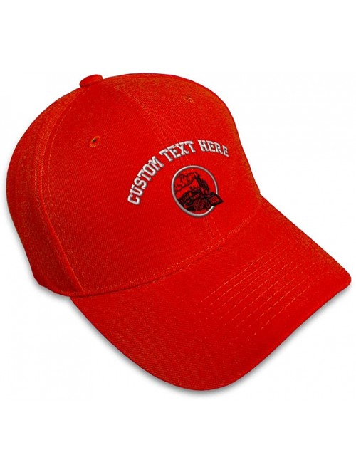 Baseball Caps Custom Baseball Cap Train Embroidery Dad Hats for Men & Women Strap Closure 1 Size - Red - C418Y2UZ7IX $27.16
