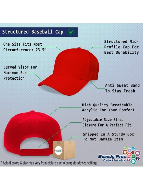 Baseball Caps Custom Baseball Cap Train Embroidery Dad Hats for Men & Women Strap Closure 1 Size - Red - C418Y2UZ7IX $27.16