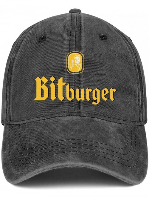 Baseball Caps Bitburger Premium Beer Logo Men's Womens Denim Baseball Hat Adjustable Snapback Beach Cap - Black-100 - CT18WDK...