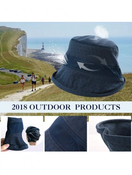 Bucket Hats Fishing Bucket Hat for Men Women Foldable UPF50+ Chin Strap - 99749_light Gray - C418RAXDKRM $12.55