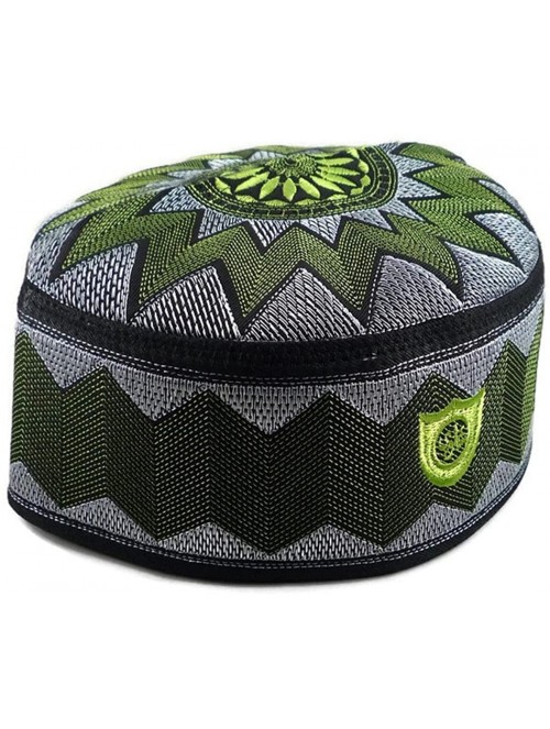 Skullies & Beanies ALW006 Muslim Prayer Headware Kufi Hat Men Islam Skull Cap Ramadan Eid Gift - Green - CY12H2Z6SIZ $17.46