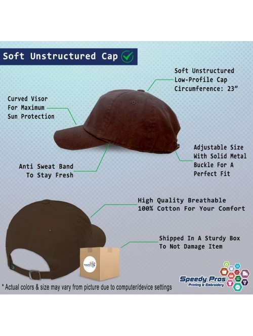 Baseball Caps Custom Soft Baseball Cap Seal of Guam Embroidery Cotton Dad Hats for Men & Women - Brown - C618TLIMR30 $14.20