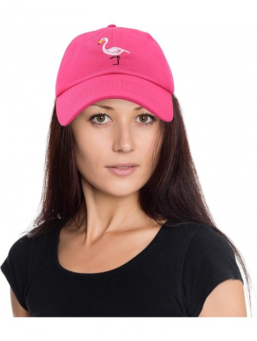 Baseball Caps Flamingo Hat Women's Baseball Cap - Hot Pink - CP18M62WQA7 $16.05