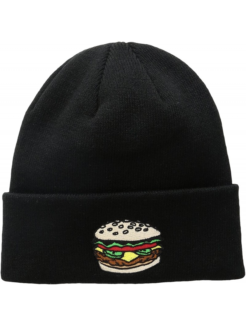 Skullies & Beanies mens the Crave Fine Knit Cuffed Beanie Hat - Black - C612I3AYQTF $26.85