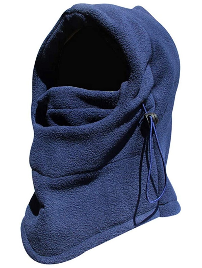 Balaclavas Balaclava Heavyweight Fleece Hood Cold Weather Windproof Face and Neck Mask - Navy Blue - CR192T43GIS $17.97