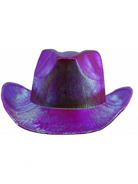 Cowboy Hats Metallic Cowboy Hat - Fuchsia - CE18X7LANOA $20.80