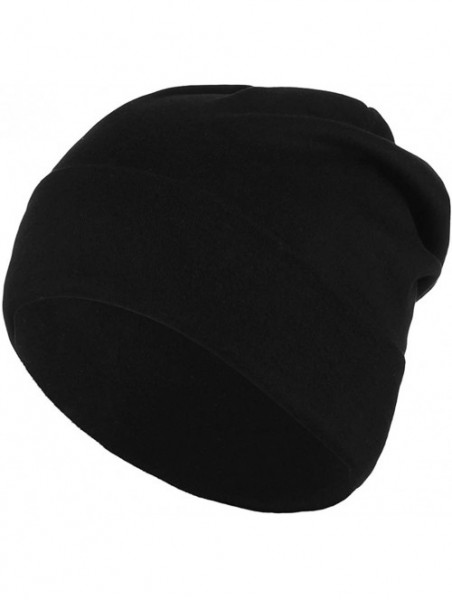 Skullies & Beanies Women Men Slouch Skull Cap Oversize Knit Beanie Hat Long Baggy Hip-hop Winter Summer Hat - Black - C218QTI...