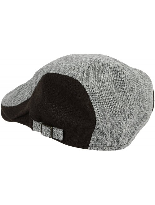 Newsboy Caps Two Tone Block Summer Newsboy Hat Flat Cap AC3046 - Gray - CK11WC83VC9 $24.95