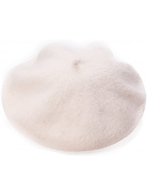 Berets Womens 100% Wool Loretta Beret Nipple Beanie Basque Artist Cap A481 - Ivory - CU1898YYUD3 $18.80