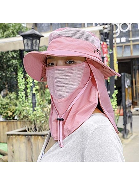 Sun Hats Outdoor Cycling Protection Foldable Sunshade - Pink-A - CD196XMDL63 $19.40