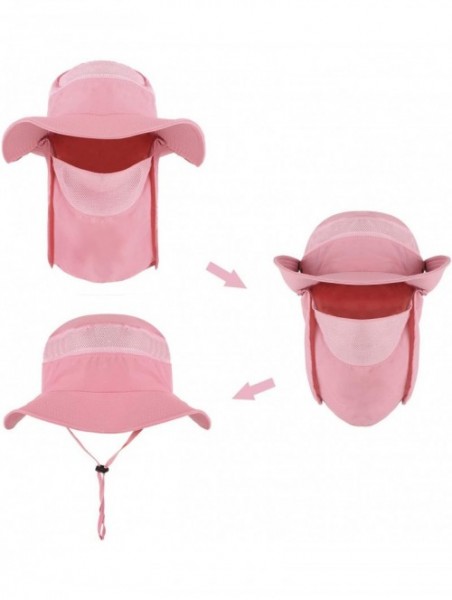 Sun Hats Outdoor Cycling Protection Foldable Sunshade - Pink-A - CD196XMDL63 $19.40