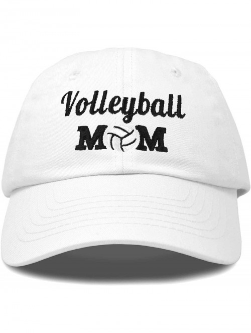 Baseball Caps Volleyball Mom Premium Cotton Cap Womens Hats for Mom - White - CO18IWE344M $16.10