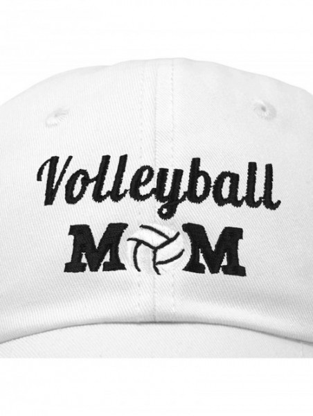 Baseball Caps Volleyball Mom Premium Cotton Cap Womens Hats for Mom - White - CO18IWE344M $16.10