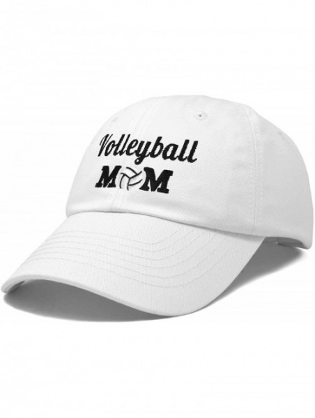 Baseball Caps Volleyball Mom Premium Cotton Cap Womens Hats for Mom - White - CO18IWE344M $16.10