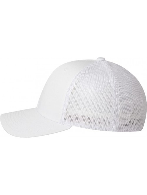 Baseball Caps Flexfit Trucker Mesh Cap- WHITE- One Size - CM1125TLZ8R $10.51