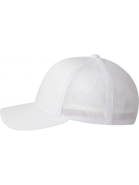 Baseball Caps Flexfit Trucker Mesh Cap- WHITE- One Size - CM1125TLZ8R $10.51