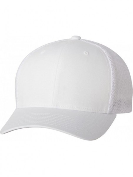 Baseball Caps Flexfit Trucker Mesh Cap- WHITE- One Size - CM1125TLZ8R $10.51