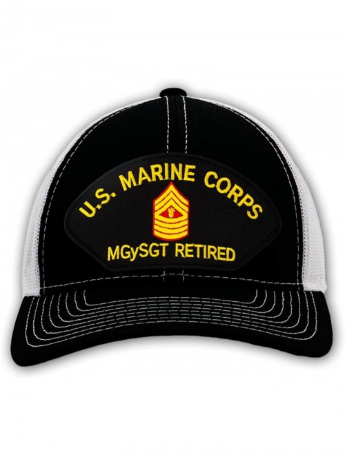 Baseball Caps US Marine Corps - Master Gunnery Sergeant Retired Hat/Ballcap Adjustable One Size Fits Most - CE18NK9CK52 $35.63