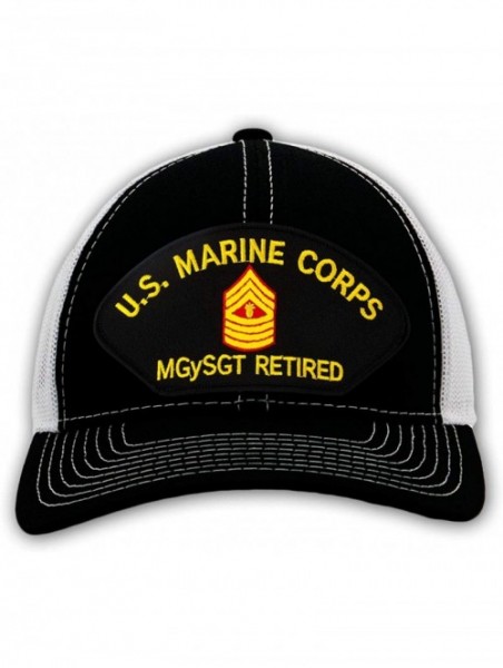 Baseball Caps US Marine Corps - Master Gunnery Sergeant Retired Hat/Ballcap Adjustable One Size Fits Most - CE18NK9CK52 $35.63