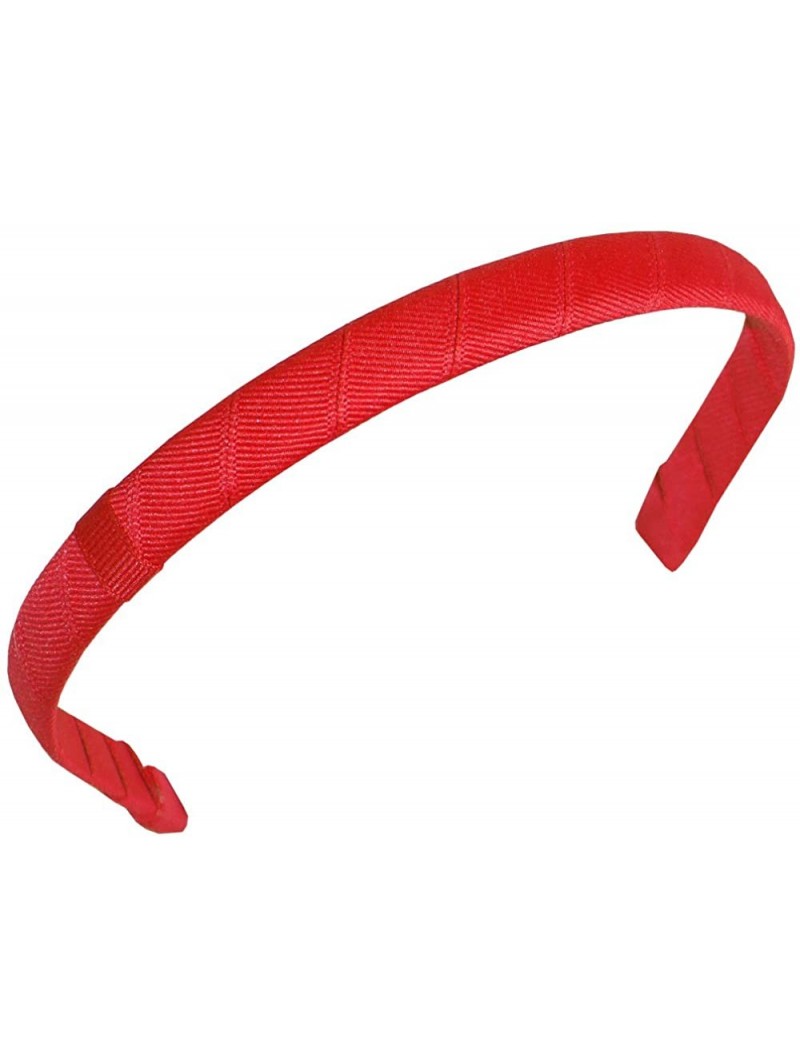 Headbands Baby Girls' 1/2" Add-a-Bow Classic Grosgrain Headband - Red - CA11DXNYK8L $17.28