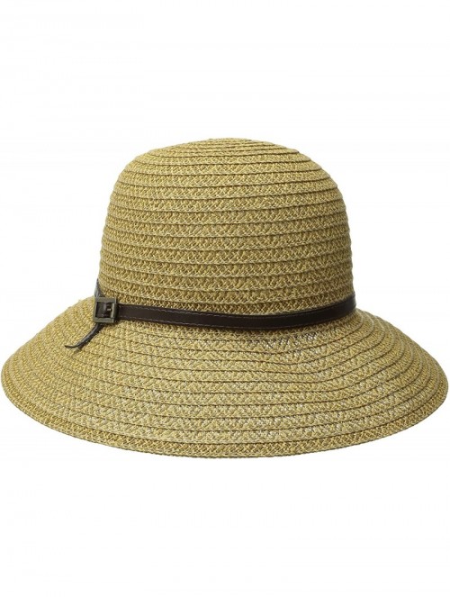Sun Hats Womens Ultra Braid Belted Cloche - One Size - Camel - CG11HTRX9RF $48.11