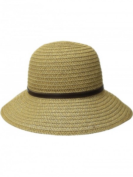 Sun Hats Womens Ultra Braid Belted Cloche - One Size - Camel - CG11HTRX9RF $48.11