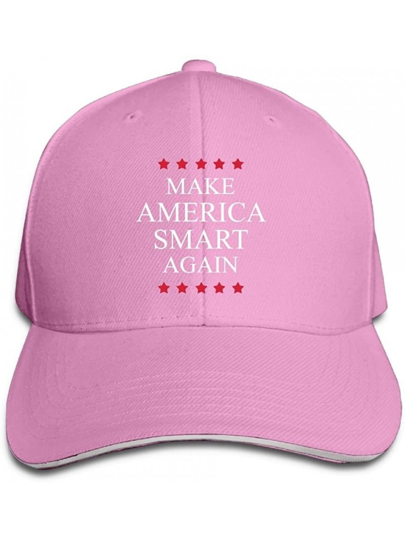 Baseball Caps Make America Smart Again Adjustable Baseball Hat Dad Hats Trucker Hat Sandwich Visor Cap - Pink - CR18GL7T8ZE $...