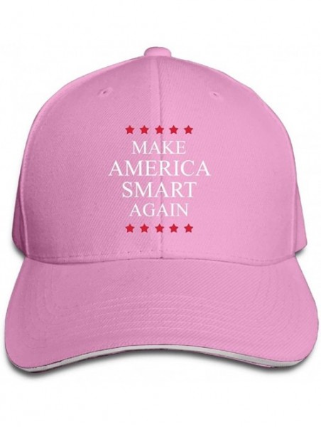 Baseball Caps Make America Smart Again Adjustable Baseball Hat Dad Hats Trucker Hat Sandwich Visor Cap - Pink - CR18GL7T8ZE $...