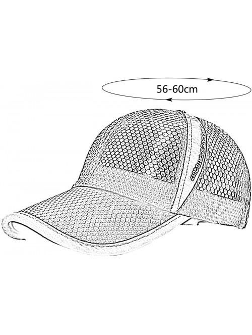 Baseball Caps Unisex Mesh Brim Tennis Cap Outside Sunscreen Quick Dry Adjustable Baseball Hat - A-red - CT18S4TGC40 $15.89