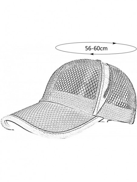 Baseball Caps Unisex Mesh Brim Tennis Cap Outside Sunscreen Quick Dry Adjustable Baseball Hat - A-red - CT18S4TGC40 $15.89