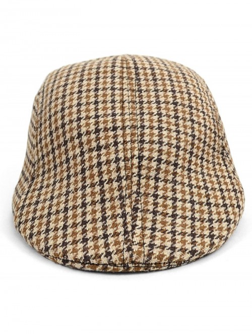 Newsboy Caps Men's Houndstooth Fall/Winter Ivy Cap - Brown - CP187743920 $10.34