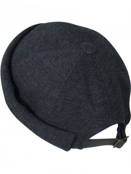 Skullies & Beanies Solid Color Cotton Short Beanie Strap Back Casual Hat Soft Cap - Dark Grey - CK188OAMARZ $23.14