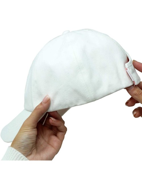 Baseball Caps Satin Lined Cap - Satin Lined Hat to Protect Hair from Breakage and Frizz - White - CP194AK0A2G $31.07