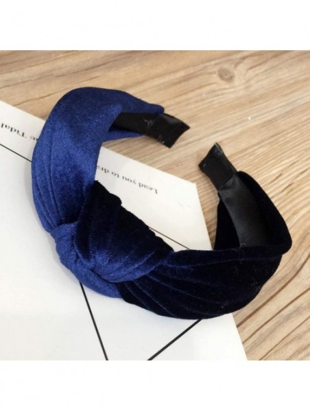 Headbands Padded Headbands Knotted Headbands for Women Velvet Turban Headbands for Women Twist Knot Headband - CP192ASHDDU $1...