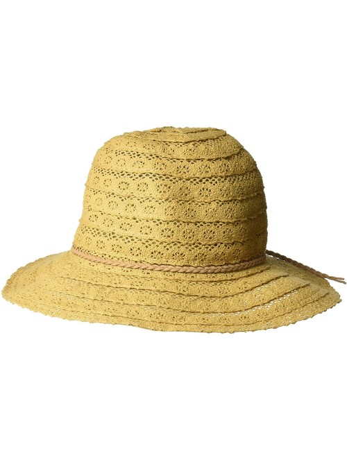 Sun Hats Open Knit Brown Braided Trim Vented Cotton Beach Sun Hat - Coffee - CX12G6LBGJ7 $15.44