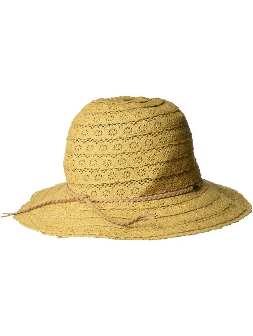 Sun Hats Open Knit Brown Braided Trim Vented Cotton Beach Sun Hat - Coffee - CX12G6LBGJ7 $15.44