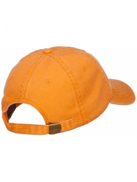 Baseball Caps Tennessee State Flag Map Embroidered Washed Cap - Orange - CM184305DDN $24.81