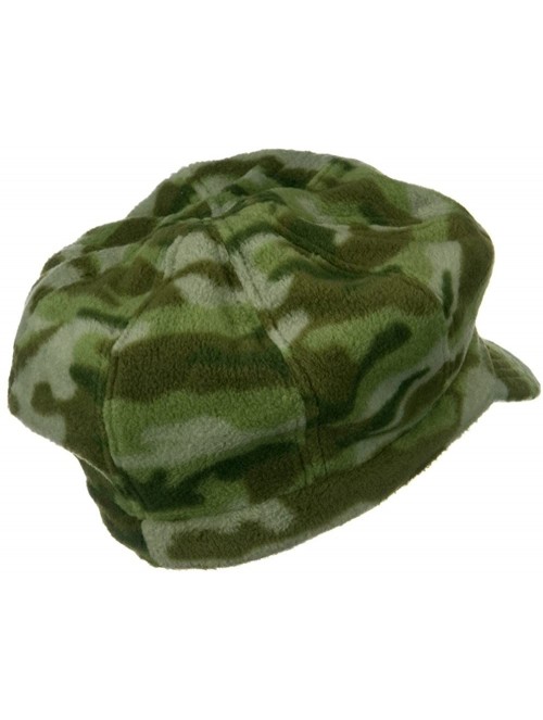 Newsboy Caps Camo Fleece Newsboy Hat - Green - C718GYZKH9G $25.38