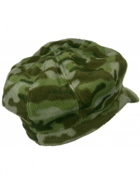 Newsboy Caps Camo Fleece Newsboy Hat - Green - C718GYZKH9G $25.38