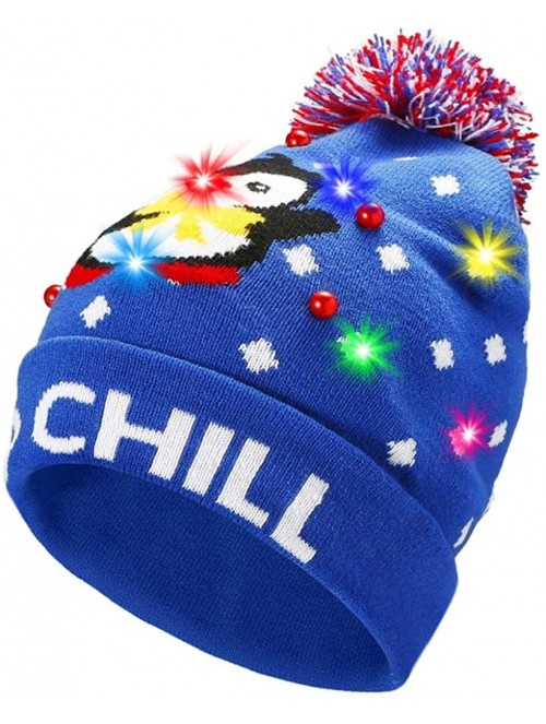 Skullies & Beanies LED Light Up Beanie Hat Christmas Cap for Women Children- Party- Bar - Multicolor-034 - C218WL9TR3R $16.75