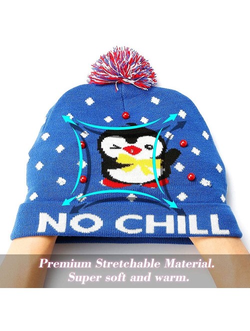 Skullies & Beanies LED Light Up Beanie Hat Christmas Cap for Women Children- Party- Bar - Multicolor-034 - C218WL9TR3R $16.75