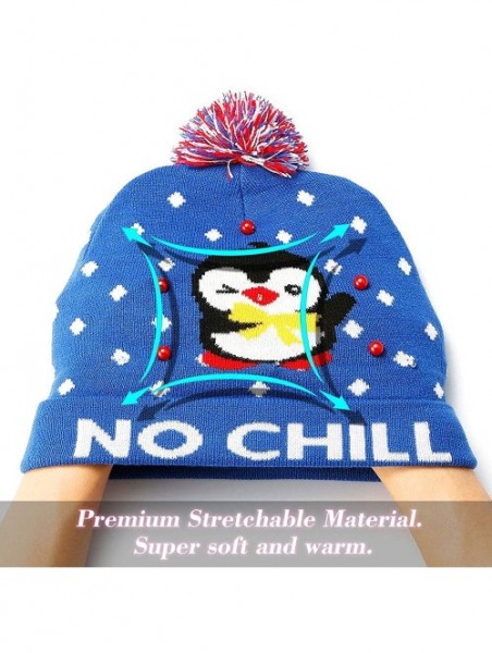 Skullies & Beanies LED Light Up Beanie Hat Christmas Cap for Women Children- Party- Bar - Multicolor-034 - C218WL9TR3R $16.75