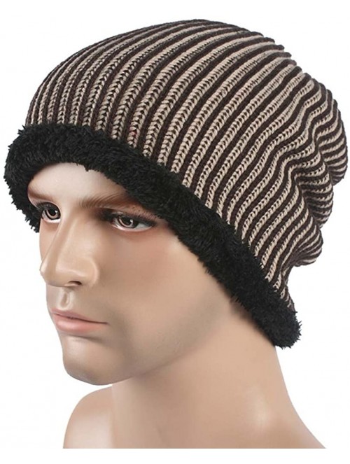 Skullies & Beanies Slouchy Winter Hats Knitted Beanie Caps Soft Warm Ski Hat with Fleece Inner - Coffe - CA12O008MS4 $11.98