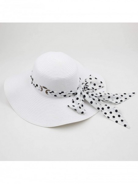 Sun Hats Pull Through Sash Scarf Eyelets Straw Hat Floppy Foldable Roll up Beach Travel Sun Hat (ST-2026-3017-20) - CL194RRKM...