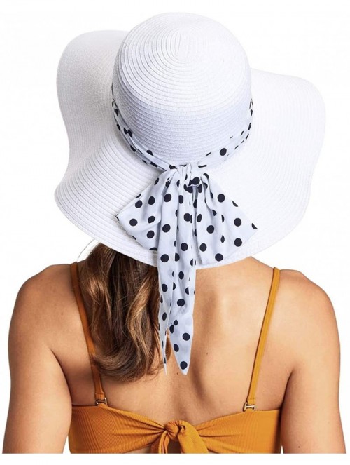 Sun Hats Pull Through Sash Scarf Eyelets Straw Hat Floppy Foldable Roll up Beach Travel Sun Hat (ST-2026-3017-20) - CL194RRKM...