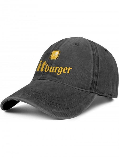 Visors Bitburger Premium Beer Logo Men's Womens Denim Baseball Hat Adjustable Snapback Beach Cap - Black-100 - CY18WDKDX4X $1...
