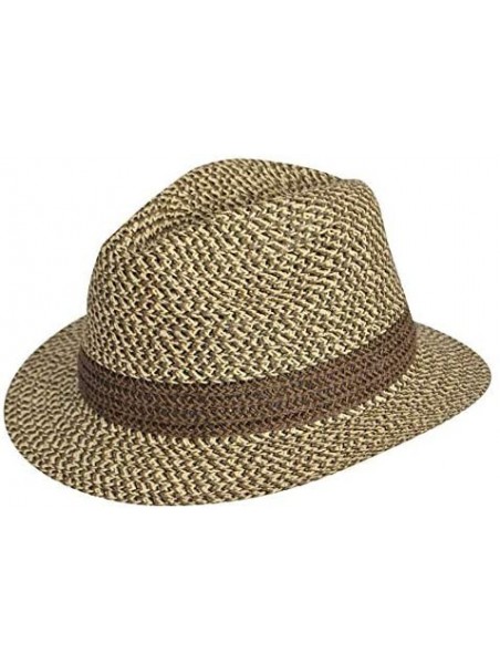 Fedoras Men's Mason Braided Fedora Hat - Natural Multi - C511CTMO127 $47.23