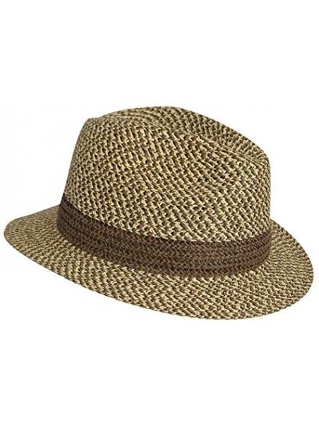 Fedoras Men's Mason Braided Fedora Hat - Natural Multi - C511CTMO127 $47.23